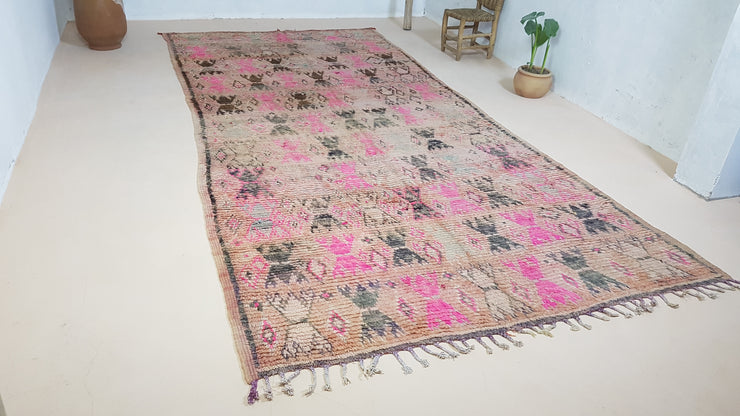 Vieux tapis Boujaad, 370 x 175 cm || 12,14 x 5,74 pieds