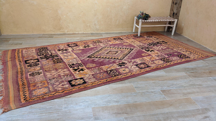 Vieux tapis Boujaad, 365 x 185 cm || 11,98 x 6,07 pieds - KENZA & CO