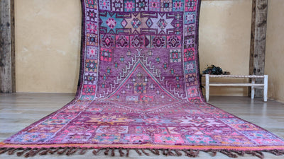 Vieux tapis Boujaad, 400 x 200 cm || 13.12 x 6.56 pieds - KENZA & CO