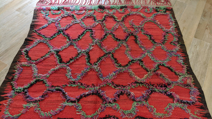 Vieux tapis Boujaad, 455 x 180 cm || 14.93 x 5.91 pieds - KENZA & CO