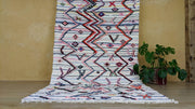 Grand tapis Boucherouite, 295 x 170 cm || 9,68 x 5,58 pieds - KENZA & CO
