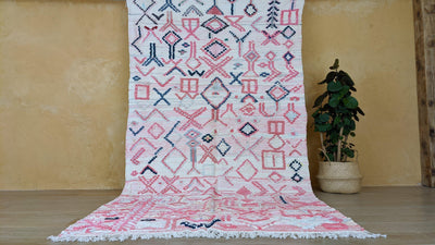 Grand tapis Boucherouite, 295 x 155 cm || 9,68 x 5,09 pieds - KENZA & CO