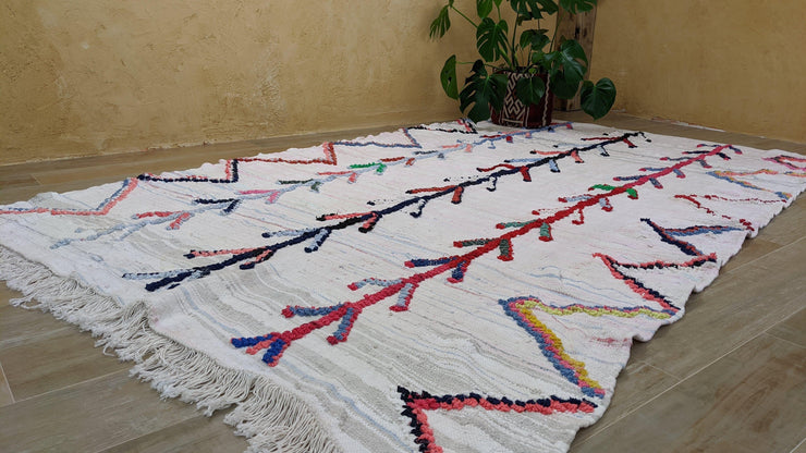 Grand tapis Boucherouite, 290 x 180 cm || 9,51 x 5,91 pieds - KENZA & CO