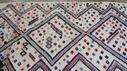 Grand tapis Boucherouite, 295 x 183 cm || 9,68 x 6 pieds - KENZA & CO