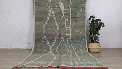 Tapis Azilal fait main, 260 x 150 cm || 8,53 x 4,92 pieds - KENZA & CO