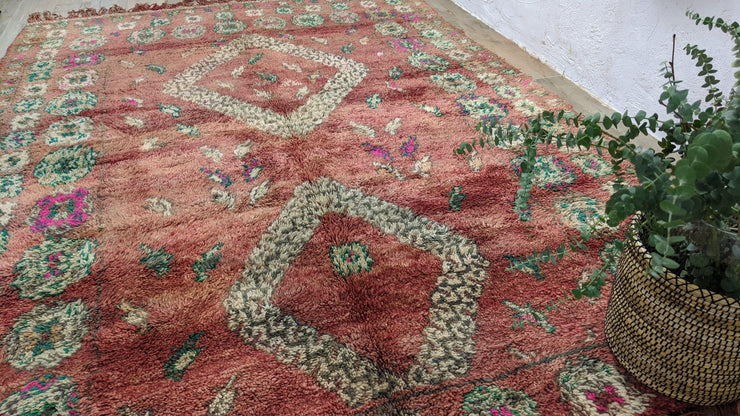 Vieux tapis Boujaad, 300 x 210 cm || 9.84 x 6.89 pieds - KENZA & CO